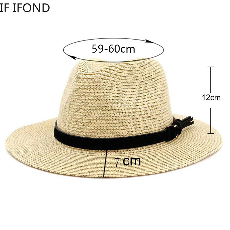 Bucket Hat Straw - 60 سنتيمتر حجم تصميم رجل القش